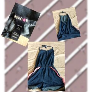 Cute Blue and Pink Romper Halter